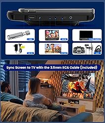 WONNIE 12" Dual Car DVD Players Portable DVD