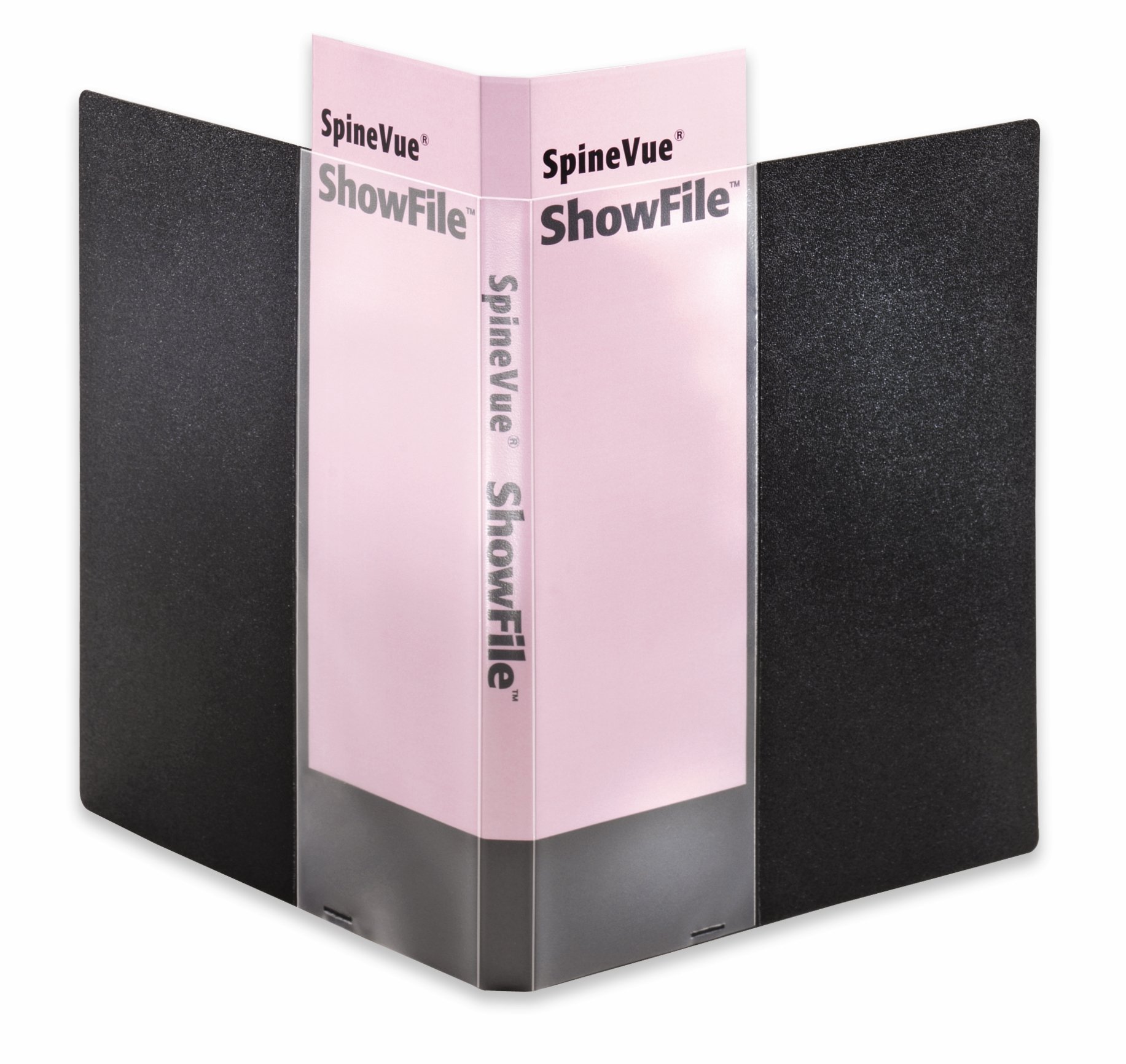 Cardinal Spine Vue ShowFile, 24 Pockets, Black (51232)