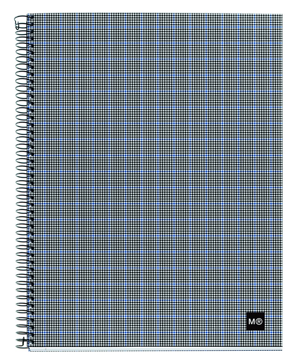 Basicos Mr 2982 Notebook – 4 Colours, A5, 120 Sheets, Horizontal 90 Grams Tartan, Grey