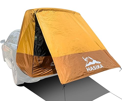 Hasika Camping Tent 2 Person Sun Shade Privacy Shelter Easy Set Up 120 Seconds Waterproof 3000MM UPF 50+ Yellow (Small)