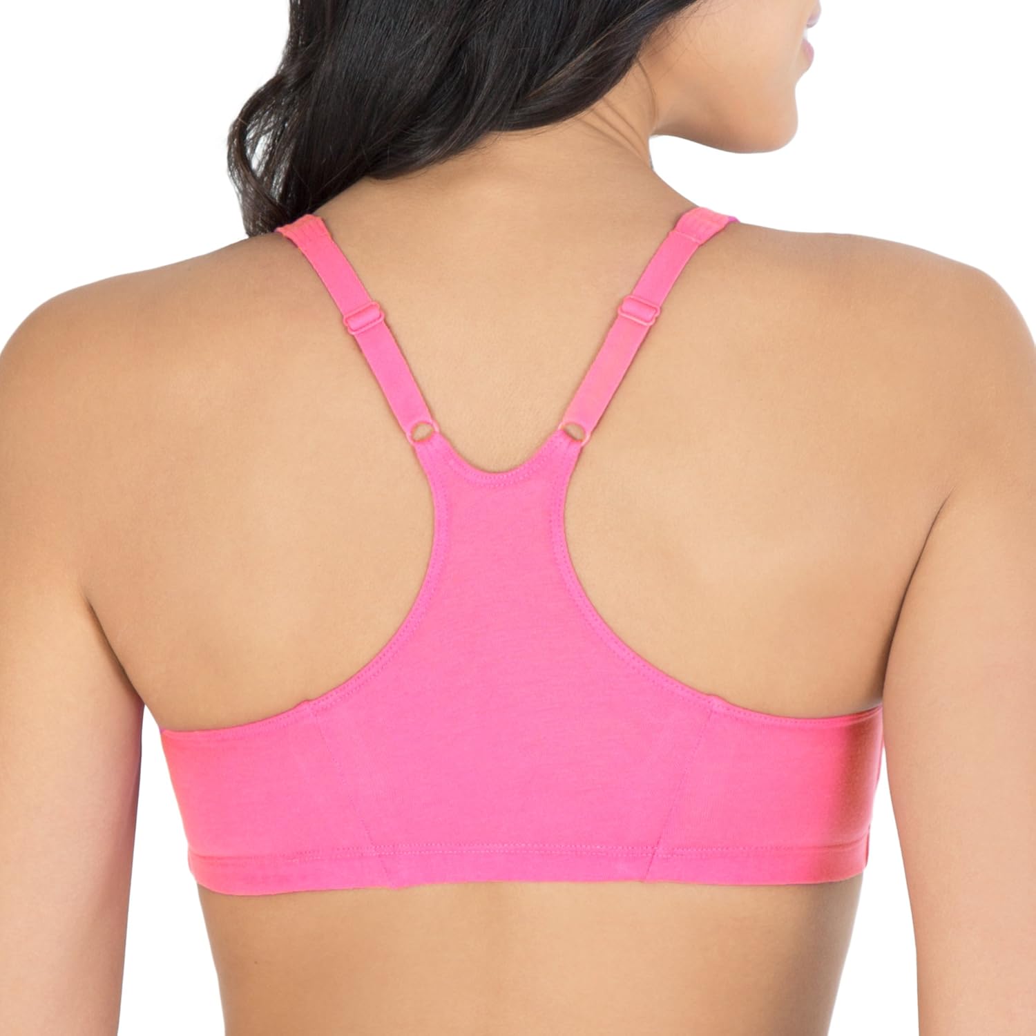 Fruit of the Loom Women's Adjustable Shirred Front Racerback Bra (Pack of 3) at  Women’s Clothing store