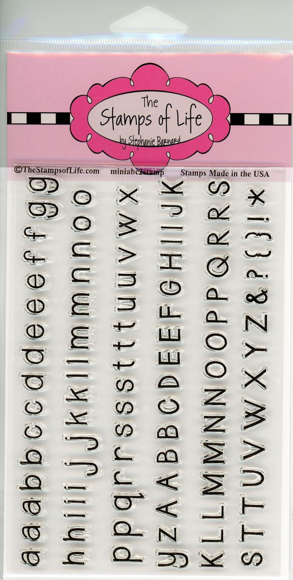 Upper-case and Lower-case Alphabet Stamps for Card-Making and Scrapbooking Supplies by The Stamps of Life - MiniABC2Stamp