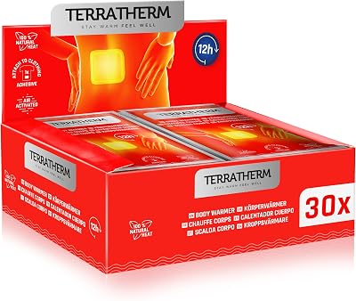 TerraTherm Heat Pads Back Neck Shoulders 12h Soothing Deep Heat 30pcs