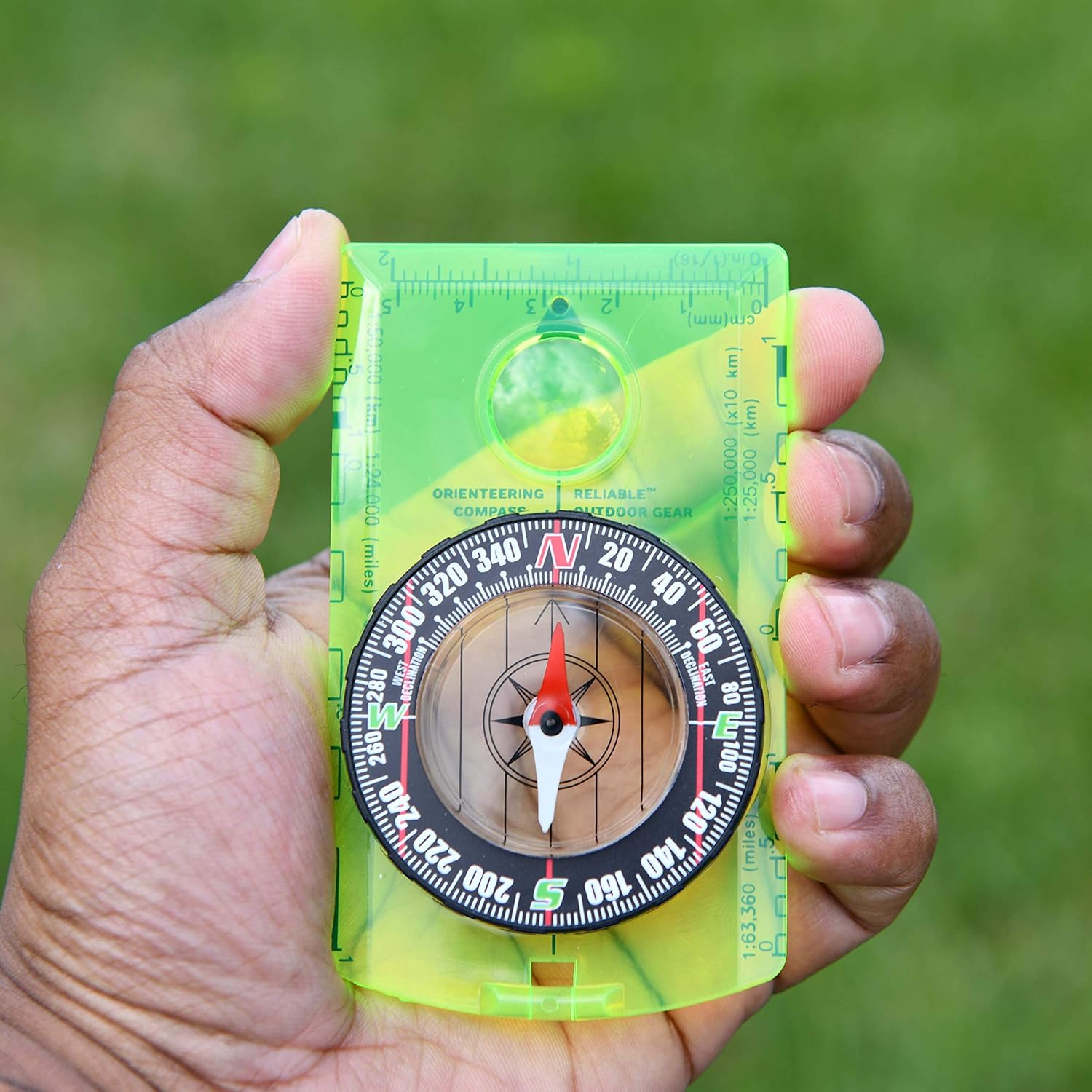 Reliable Outdoor Gear Professional Boy Scout Compass - Liquid Filled, Rotating Bezel, Magnetic Heading - for Navigation, Orienteering and Survival : Sports & Outdoors