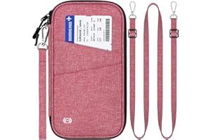 BKNOOU Passport Holder Family Rfid Blocking Travel Document Organizer,Travel Passport Wallet Multiple Passport Holder for Traveling,Family passport holder for 2 4 6 8,Passport Organizer for Men Women