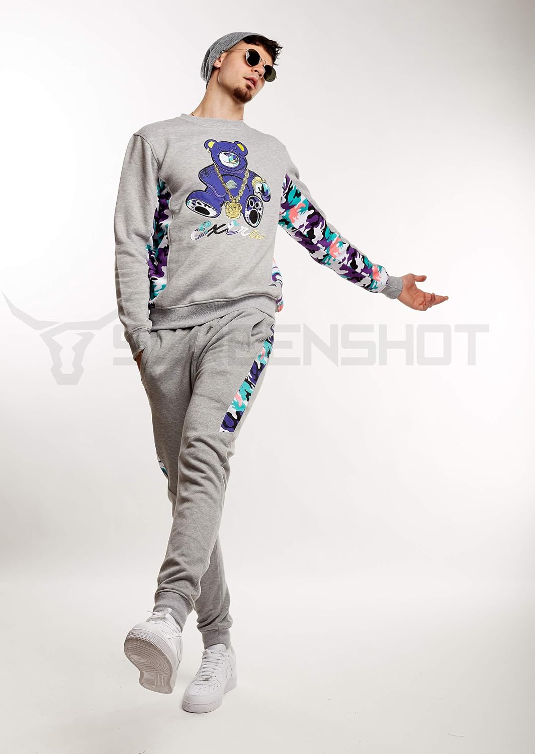 Screenshotbrand Mens Urban Hip Hop Premium Fleece - Pullover Activewear Street Fashion Crew Neack Sweatshirt at  Men’s Clothing store