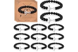 Loetere 12 Set Sport Adjustable Beaded Bracelets Gifts Football Softball Soccer Volleyball Golf Basketball Hockey Bracelets for Women Men Adjustable Beaded Accessories