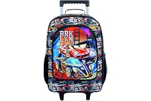 Kids Suitcase for Boys, Suspension Bridge Racing Luggage with Wheels，Travel Carry on for Children Toddler Elementary