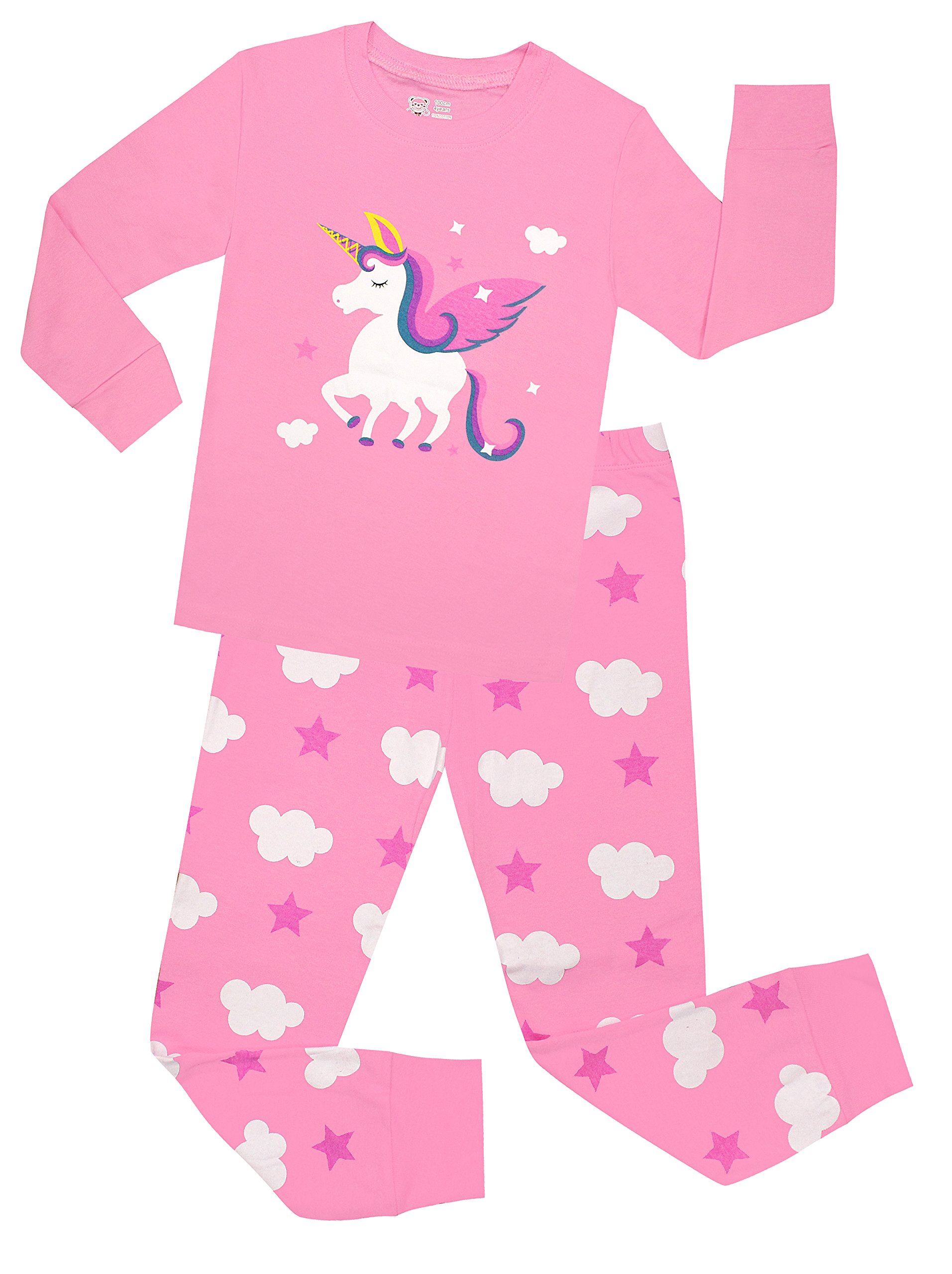 BebeBear Little Girls Horse Pajamas Set Children Christmas PJs 100