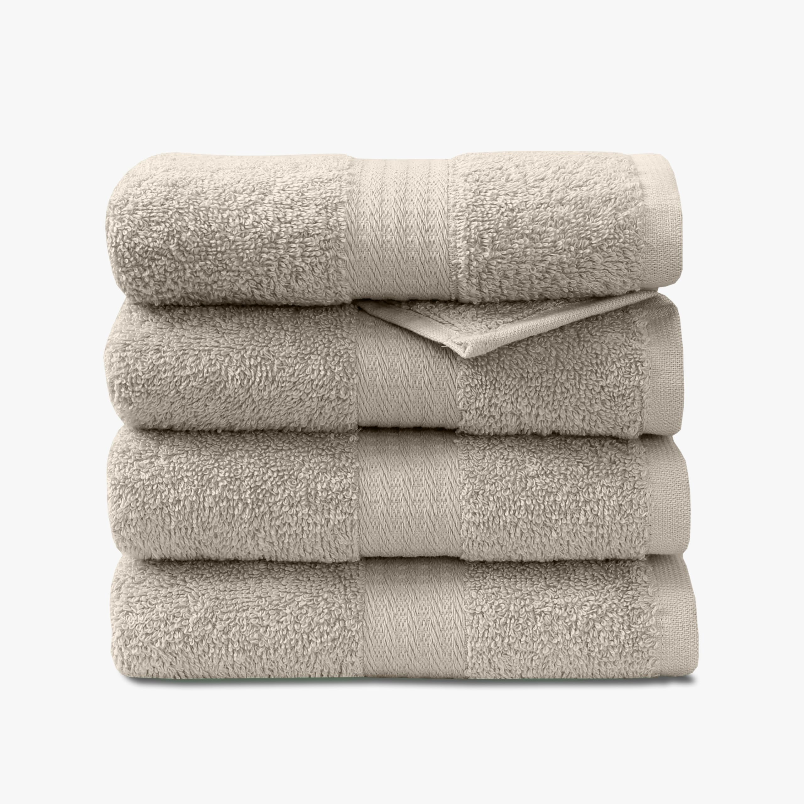Photo 1 of 1888 Mills 4 Pack Premium Hand Towel Set, True Classics Premium Cotton Blend, Super Soft and Highly Absorbent Hand Towels for Bathroom, Hotels, Spa and Gym, Taupe