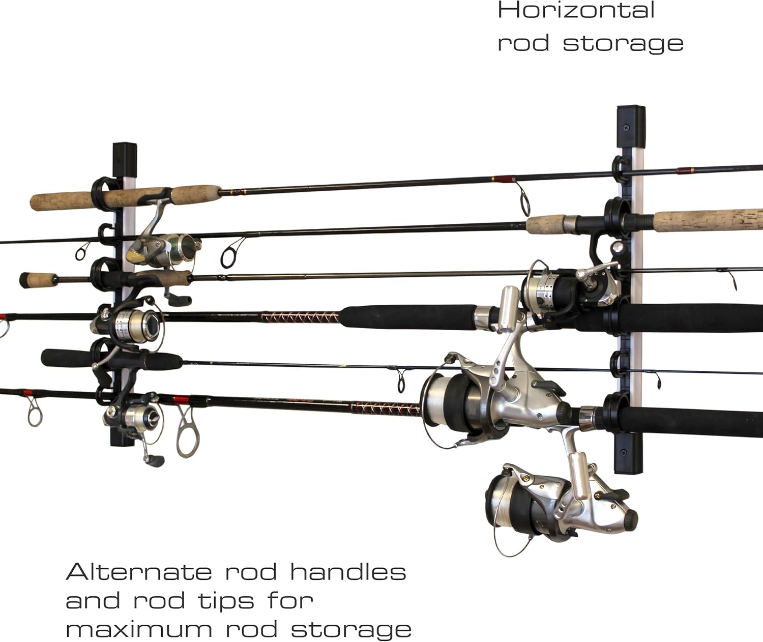 Rush Creek Creations All Weather 6 Fishing Rod Storage Wall, Ceiling, or Garage Rack : Sports & Outdoors