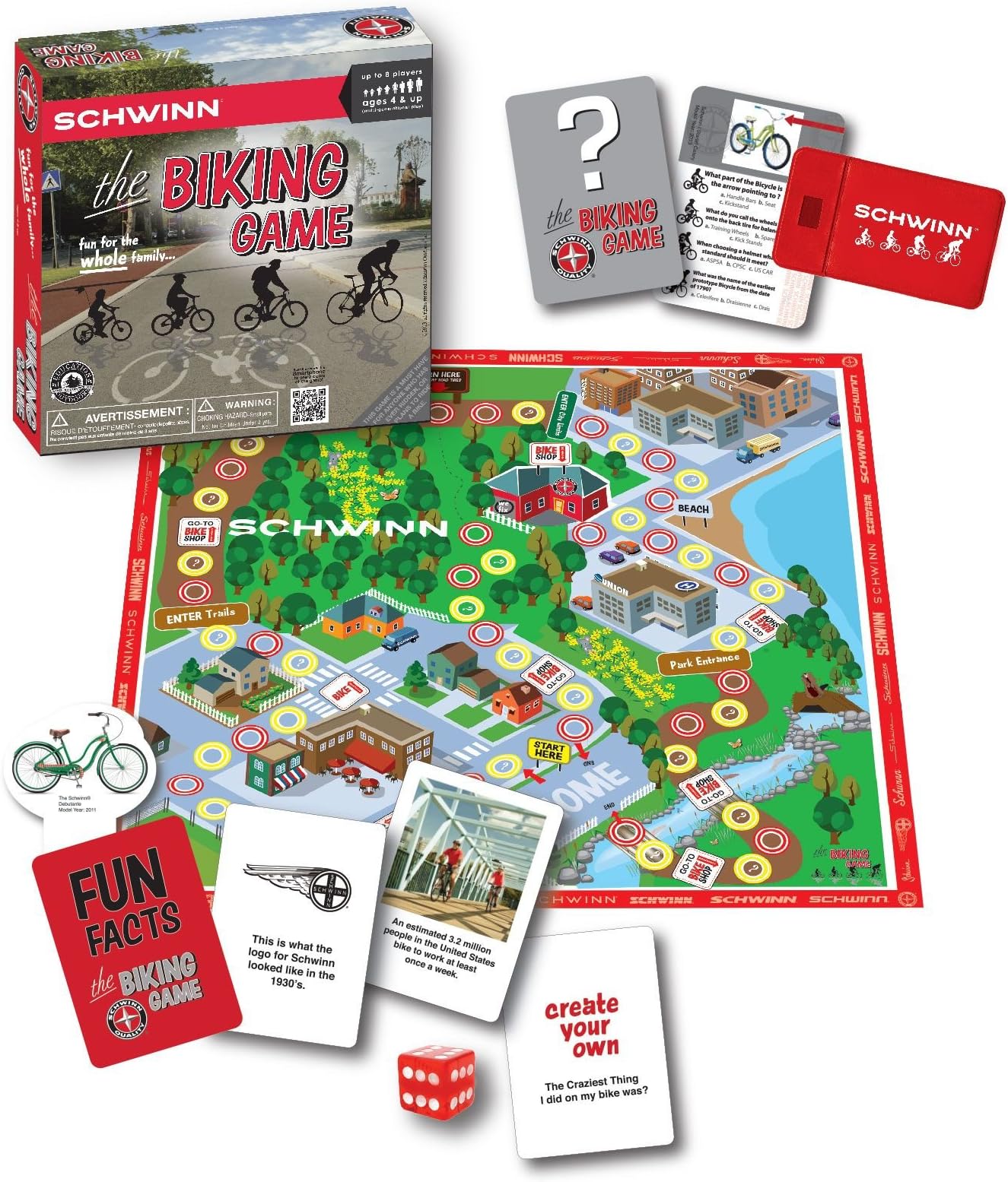 Education Outdoors Schwinn The Biking Board Game