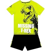 Jurassic World Boys Dinosaur T-Shirt and Shorts Outfit Set for Kids