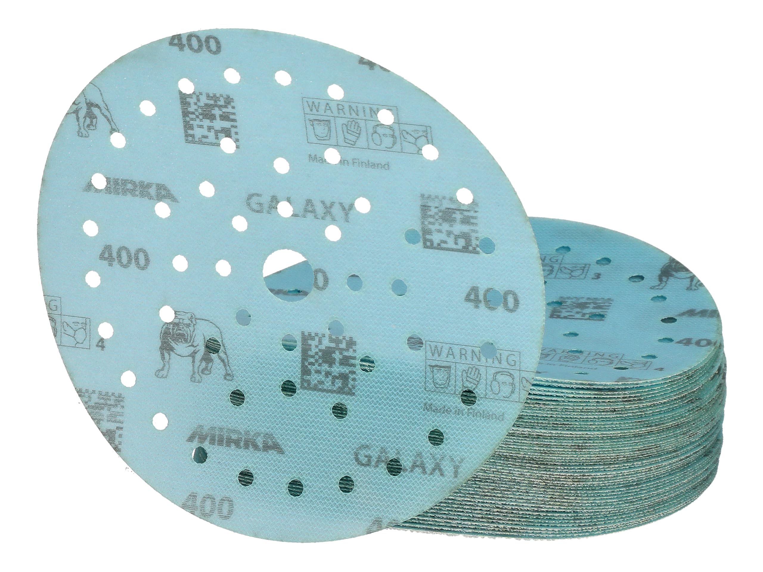 Mirka Galaxy epoxy sandpaper 150mm Hook & Loop grit 400 for sanding epoxy resin, wood, epoxy, rivertable / 50 pcs sanding discs