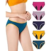 Neione Period Underwear for Women Girls, High-Cut Cheeky Bikini Leakproof Panties, Stretch Breathable