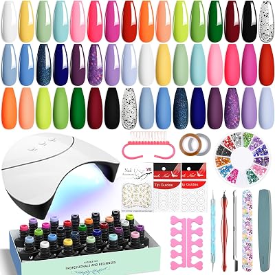 VANREESA 24 Colors Gel Nail Polish Set with 36W UV/LED Lamp Starter Kit