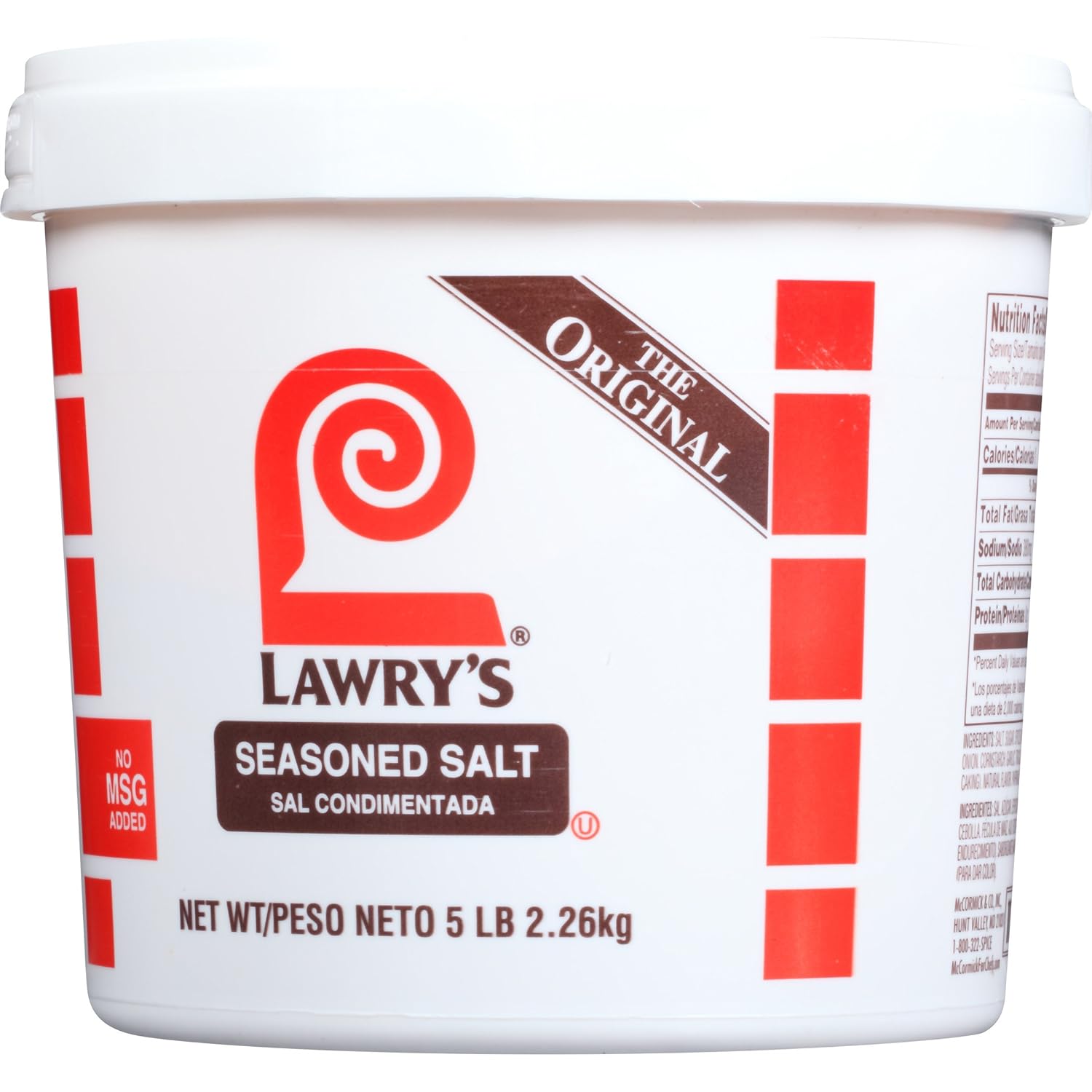 Lawry's Seasoned Salt, 5 lbs : Flavored Salt : Grocery & Gourmet Food