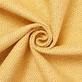 Textured Chenille Jacquard Upholstery Heavy Duty Polyester 58" Fabric by The Yard (Gold, 1 Yard)