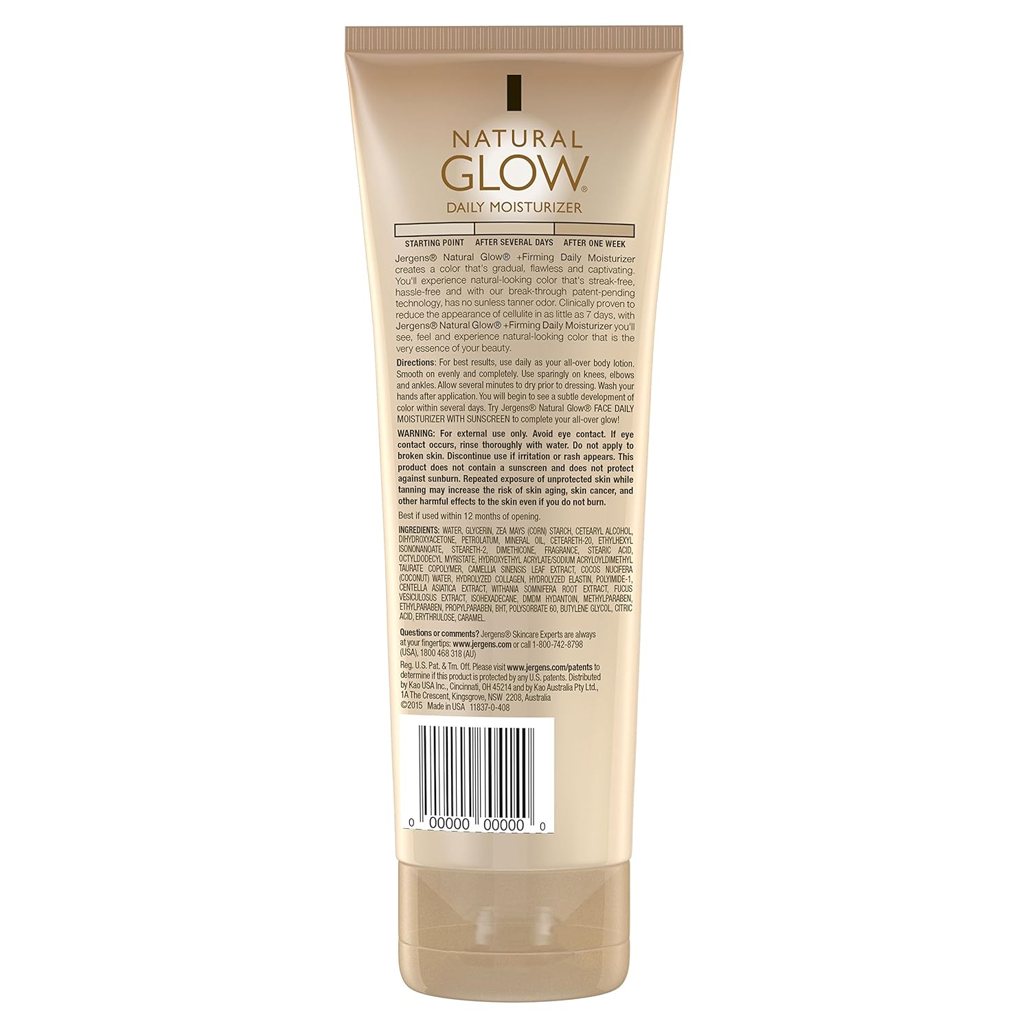 Jergens Natural Glow +FIRMING Daily Moisturizer for Body Fair to Medium Skin Tones, 7.5 Ounces, 221 ml (Pack of 1) - Image 3