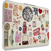 NXZGO Laptop 13 inch Sleeve Case for MacBook Air 13-13.6 inch, Laptop Bag Cover for MacBook Pro 13" 14 inch, Shockproof Briefcase Travel Carrying Sleeve for 14" Chromebook, HP, Dell I Funny Sticker