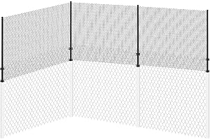 TPSHKE Cat Fence Retrofit System - Vertical Fence Extension for Existing Outdoor Fences, Includes Galvanized Steel Extenders and Poly Mesh for Wood, Chain Link, Metal, Brick, & Vinyl Fences（100ft kit）