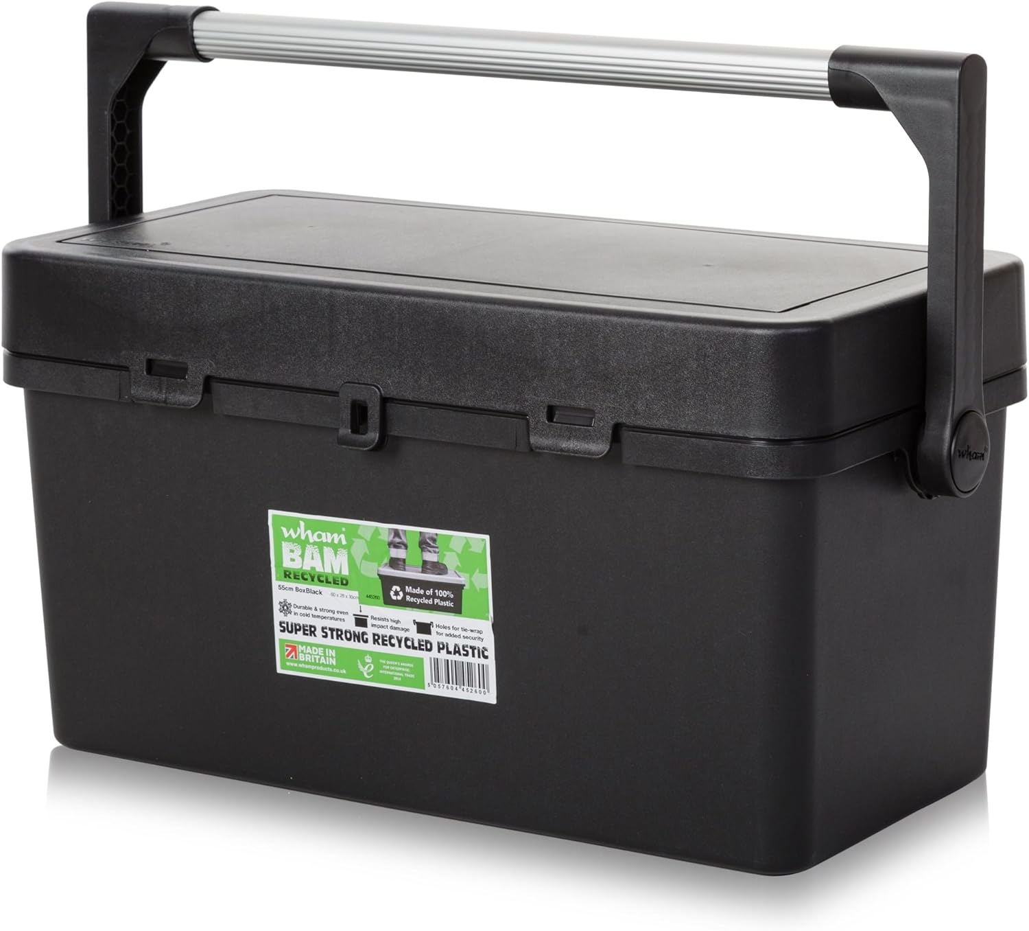 Wham Storage 55cm Tool Box with Lid Recycled Black Amazon.co.uk DIY