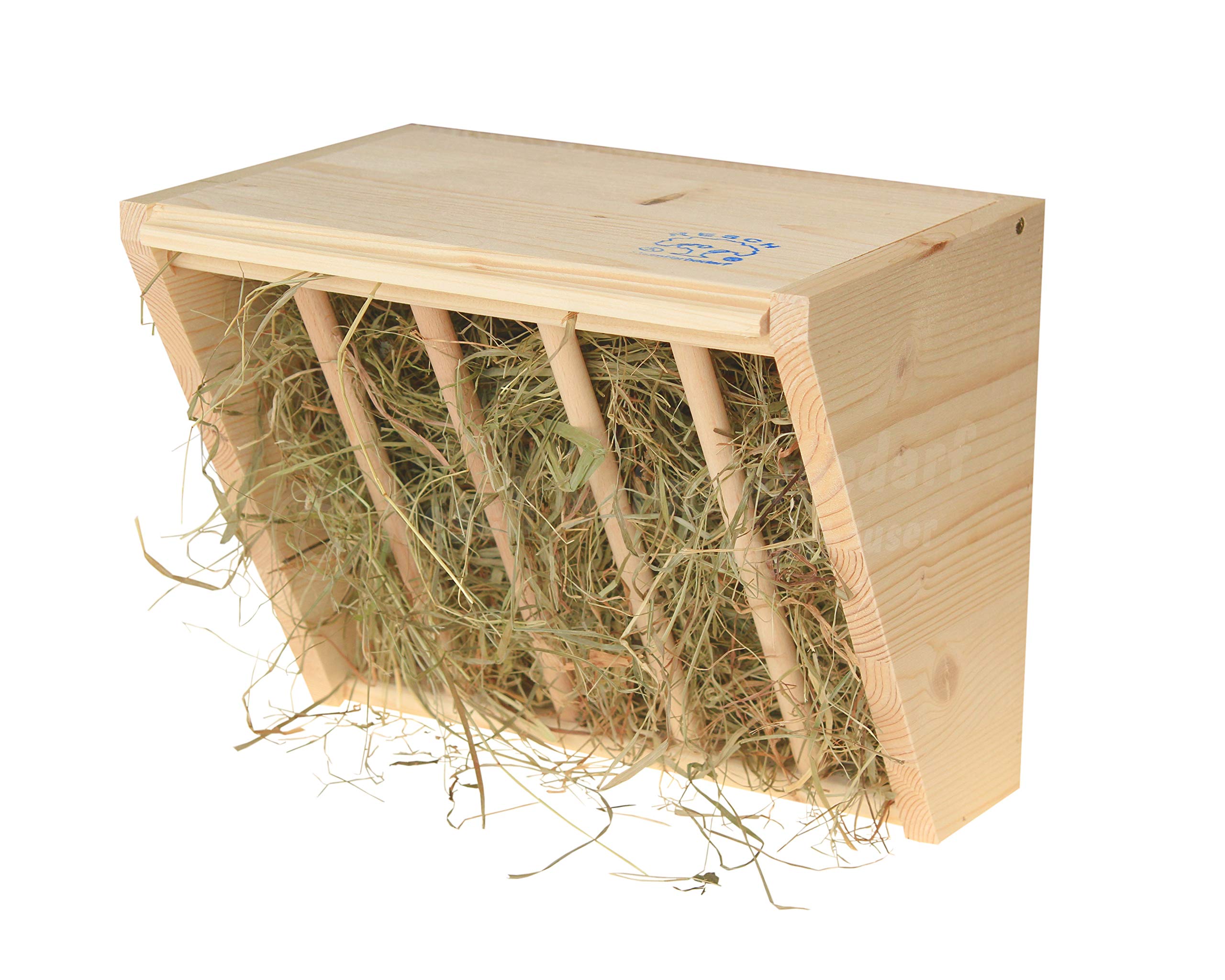 Resch No20 Hay rack Natural solid wood made of spruce / with a hinged cover and hooks for easy fastening