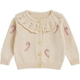 Baby Girl Cardigan Valentines Day Knit Sweater Love Heart Chunky Coat Knitwear Toddler Fall Winter Clothes
