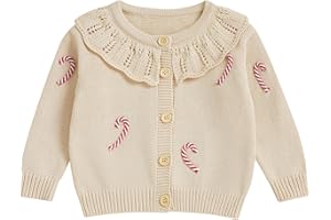 SPRIFALLBABY Baby Girl Cardigan Valentines Day Knit Sweater Love Heart Chunky Coat Knitwear Toddler Fall Winter Clothes