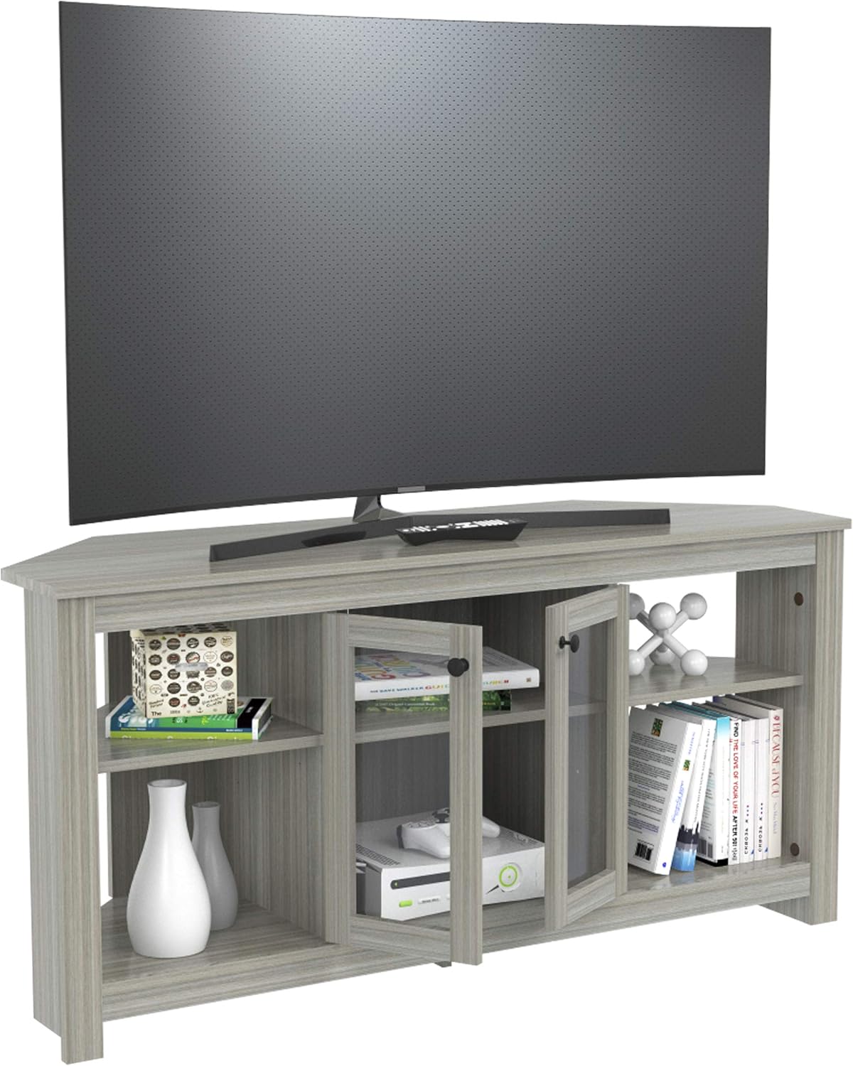 Best Corner Tv Stand With Glass Doors