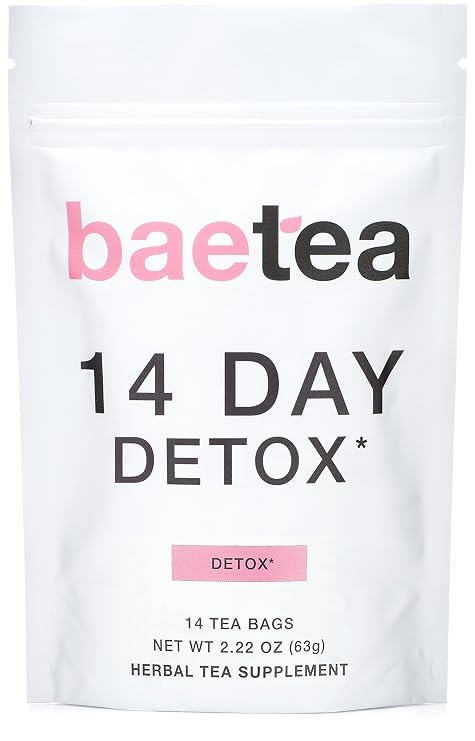 Baetea 14 Day Teatox: Gentle Detox Tea. Reduce Bloating And Constipation. Appetite Suppressant. 14 Pyramid Tea Bags. Natural Weight Loss Tea. Ultimate Body & Colon Cleanse. (858466006100)