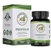 Propolis Health Propolis Capsules 1000mg-Daily with Vitamin E Per dose - Pure Brazilian Green Propolis Extract - Immune Booster 50 Days Supply -100 Capsules