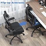 Naspaluro Ergonomic Office Chair High Back Headrest Flip-Up Armrests Black view 5