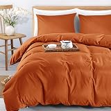MOONLIGHT20015 Single Duvet Cover Set Rust Solid Microfiber 135x200 cm view 4