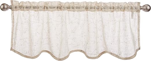 Amazon Com Lorraine Home Fashions Willow Window Curtain Scalloped