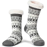Cozylook Slipper Socks for Women Non Slip Fuzzy Thermal Cabin Socks Winter Warm