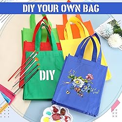 Jexine 100 Pcs Non Woven Bags Reusable Gift Bag