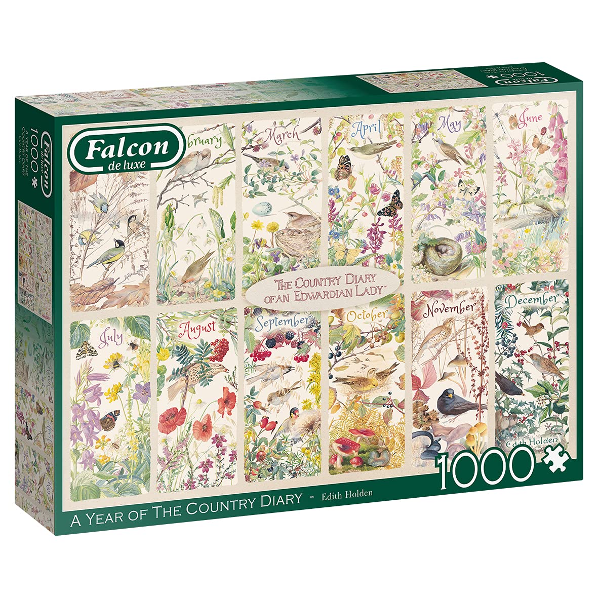 Jumbo, Falcon de luxe - A Year of The Country Diary, Jigsaw Puzzles for Adults, 1,000 piece
