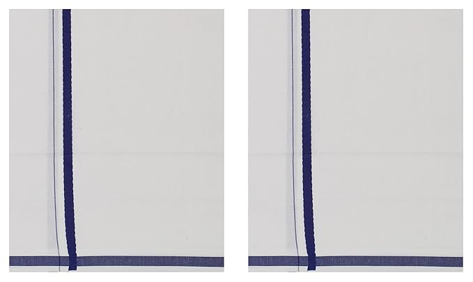 Men's Cotton Dhotis, Pack of 2 (White)