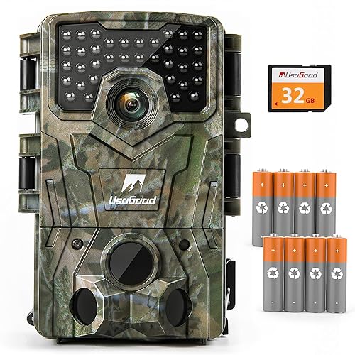 usogood Trail Camera 24MP 1080P, Game Hunting Cameras with Night