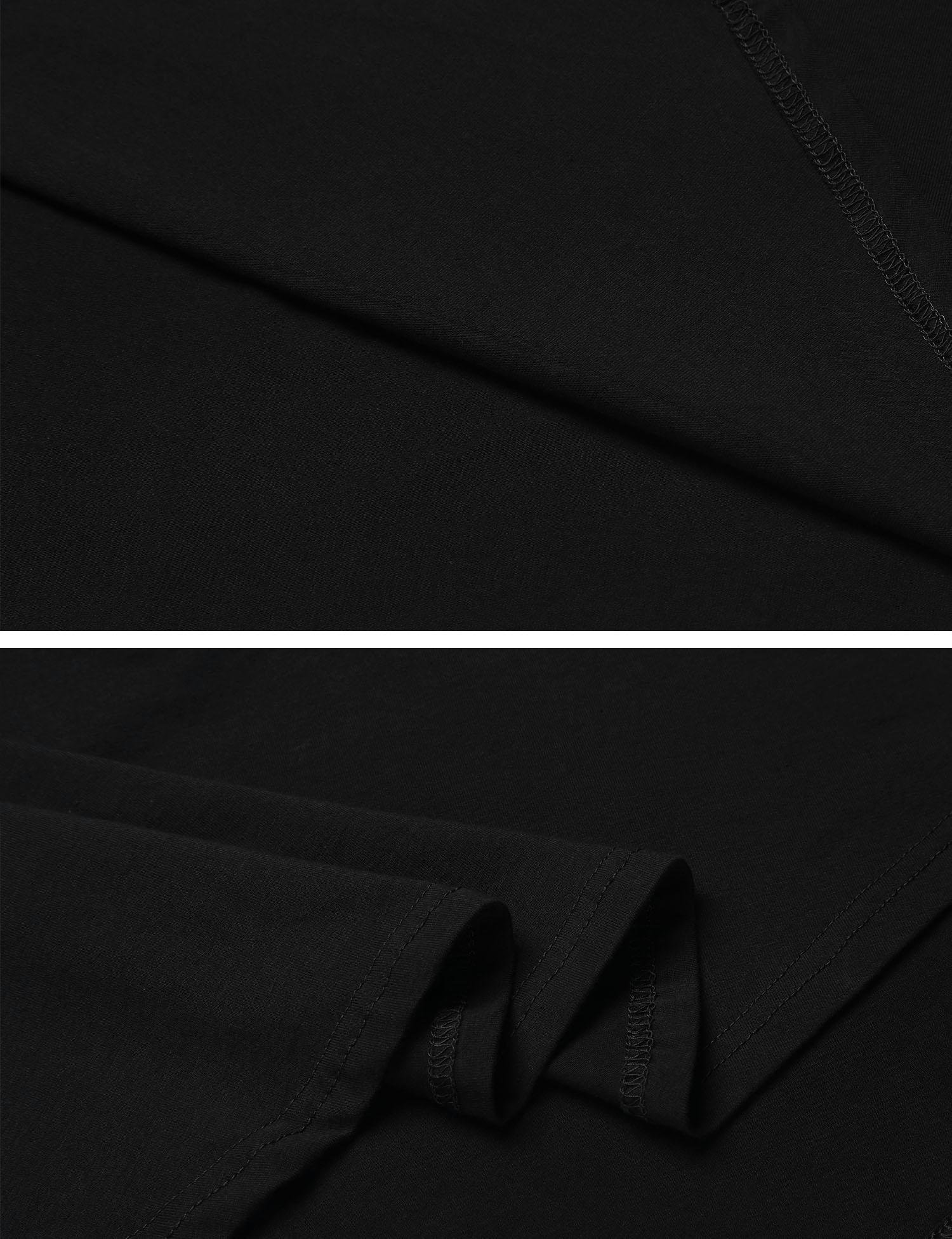 Ekouaer Ekoauer Womens Knit Nightgown Long Scoop Neck Sleep Dress,Black,XX-Large