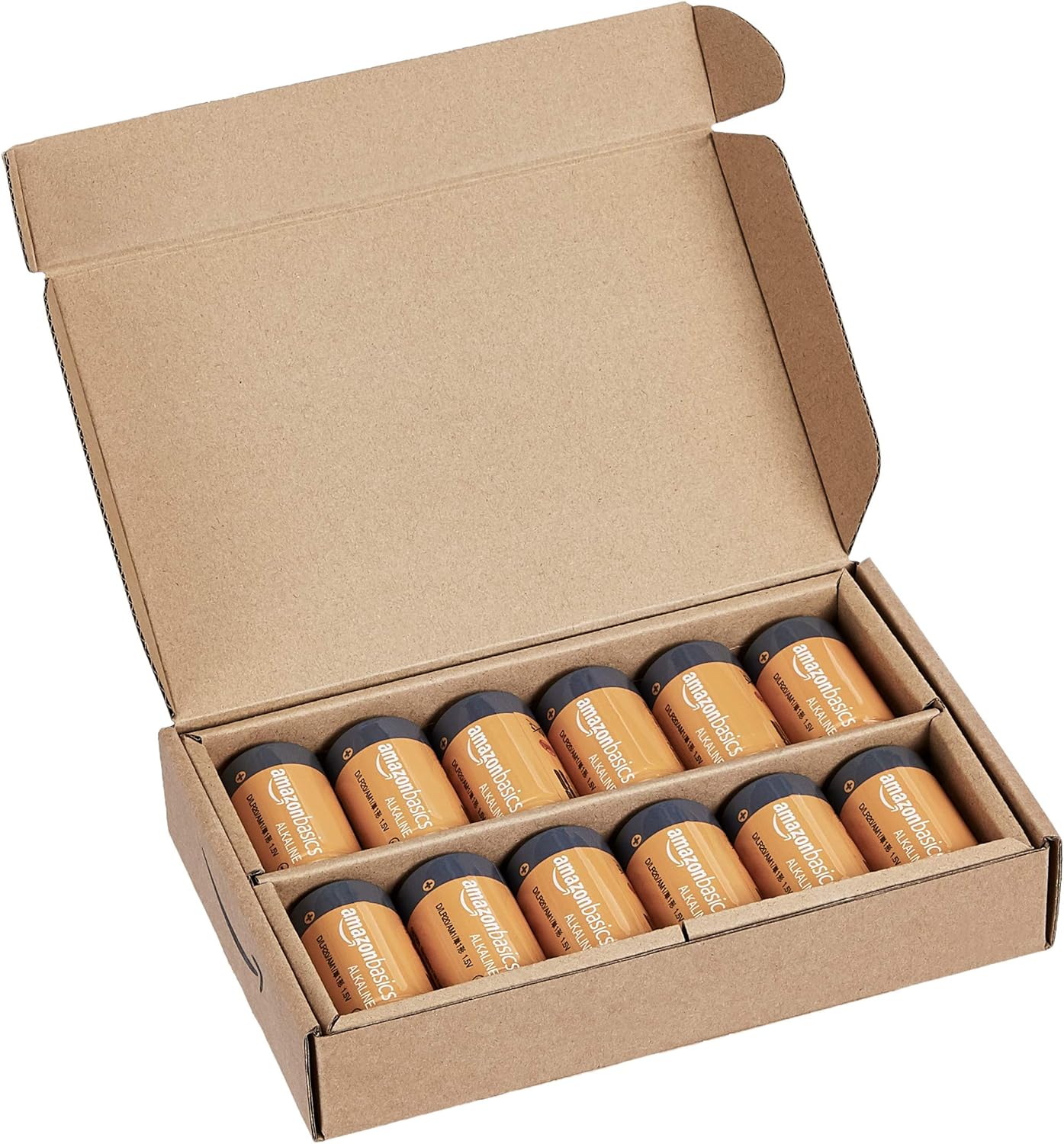 Basics D Cell 1.5 Volt Everyday Alkaline Batteries - Pack of 12 (Packaging may vary): Health & Personal Care