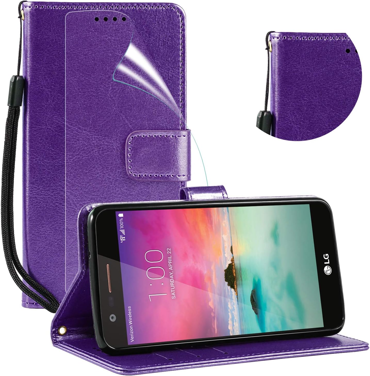 Best Lg Aristo 2 Wallet Case With Screen Protector