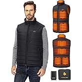 Men’s Heated Vest with Battery Pack Included 16000mAh 7.4V, Warming Heated Vest for Men, Electric Heating Vests for Cycling
