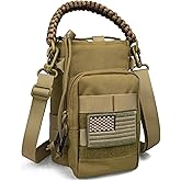 DEFUNX Water Bottle Sleeve - Water Jug Holder with Strap Cross-Body Bottle Carrier with MOLLE System Tactical Military Style Bag