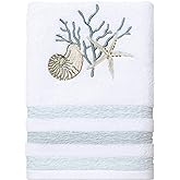 Avanti Linens - Hand Towel, Soft & Absorbent Cotton Towel (Coastal Terrazo)