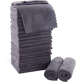 MOONQUEEN Ultra Soft Premium Washcloths Set - 12 x 12 inches - 24 Pack - Quick Drying - Highly Absorbent Coral Velvet Bathroo