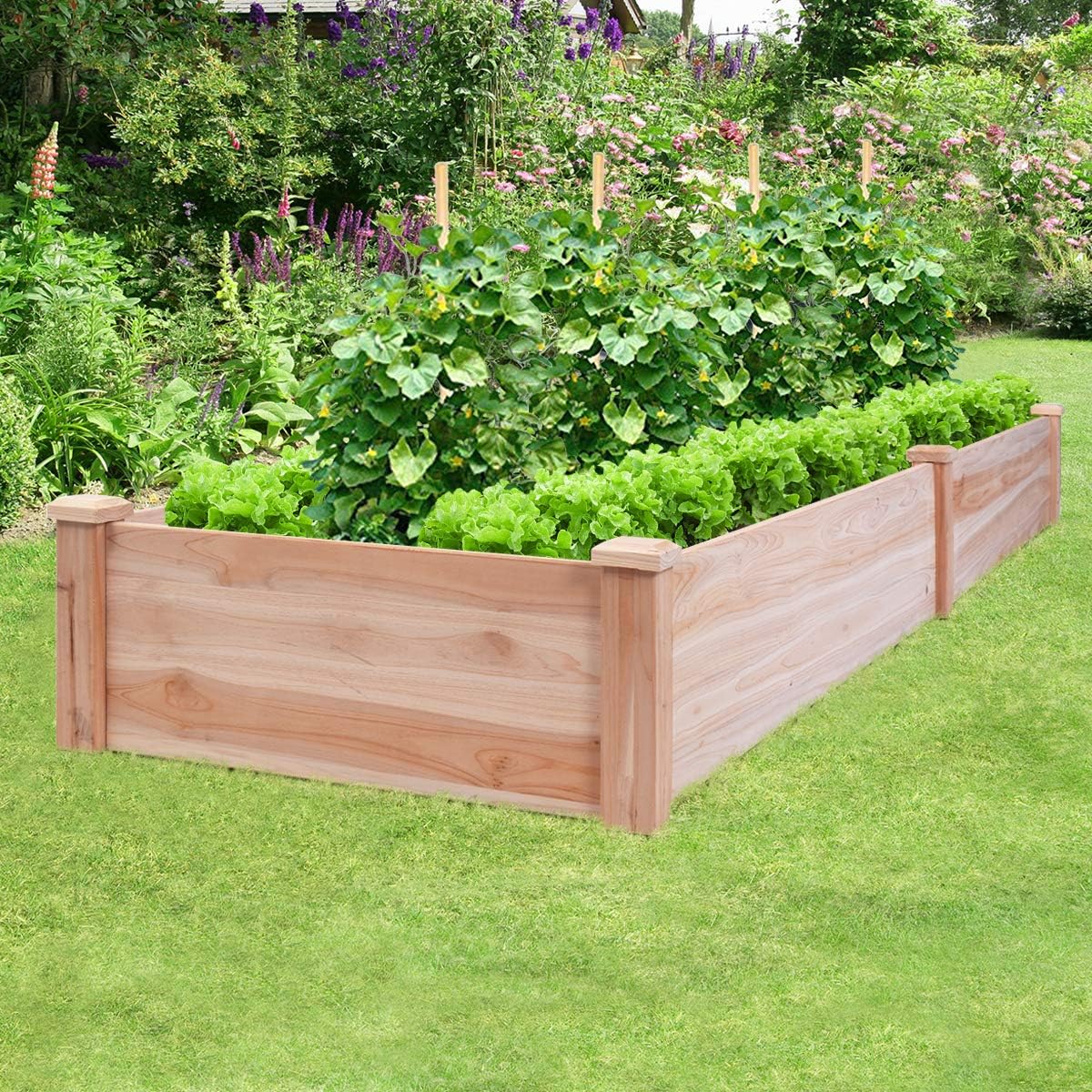 Giantex Jardín levantado Cama Planter, Kit Box plantador Vegetal ...