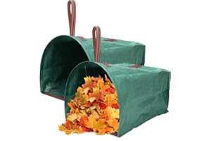 Aukful 53 Gallon 1/2/3-Pack Leaf Bags,Yard Maintenance Must Haves,Large Yard Dustpan-Type Reusable Lawn Bags Yard Waste Bags,Foldable Garden Leaf Collector for Leaves,Debris,Clippings,Lawn Trash