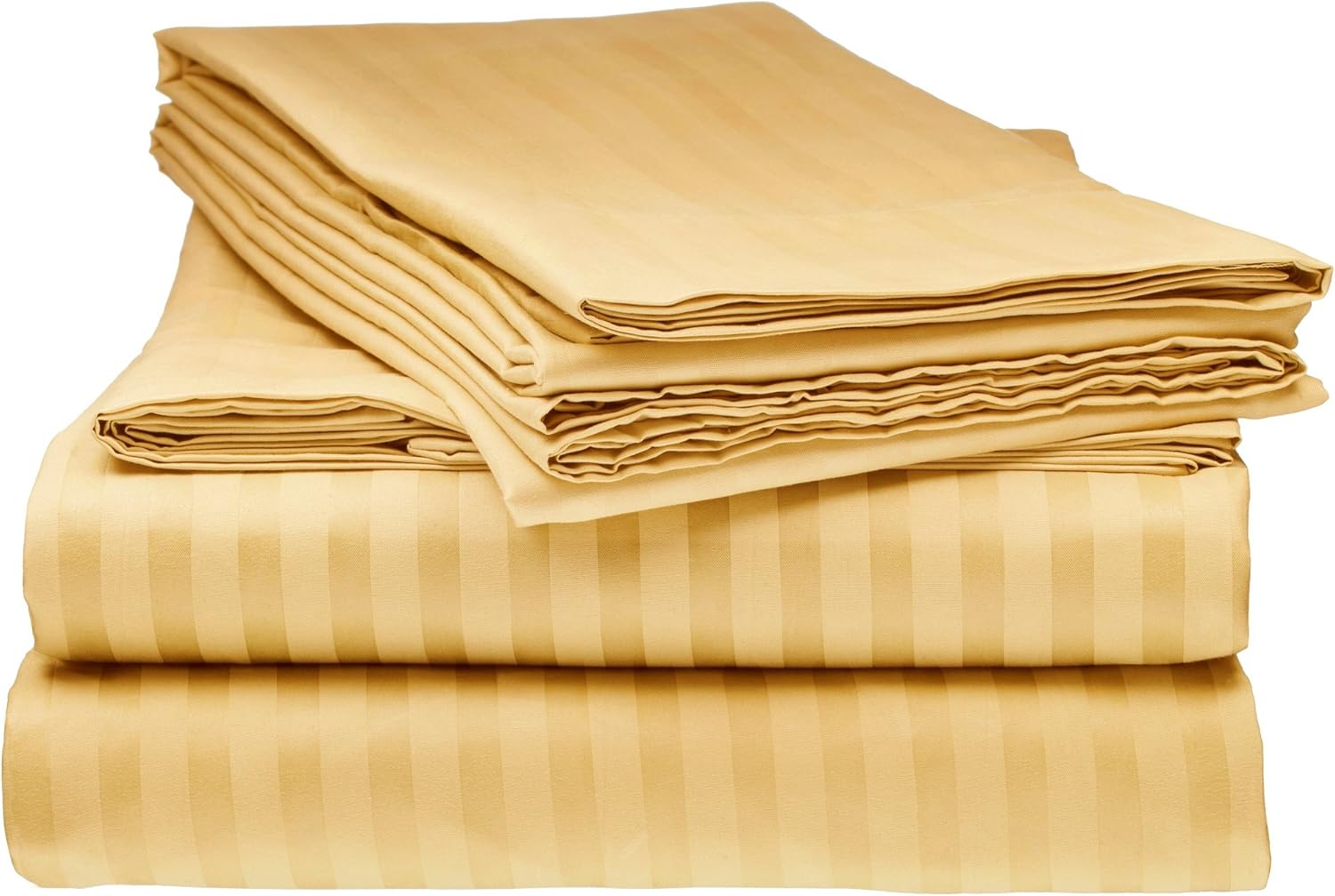 Italian Prestige Collection 4PC Sheet Set – 1800 Hotel Luxury Double Brushed Microfiber Bed Sheet - Deep Pocket – Fitted Sheet, Flat Sheet, Pillow Cases – Queen - Gold: Home & Kitchen